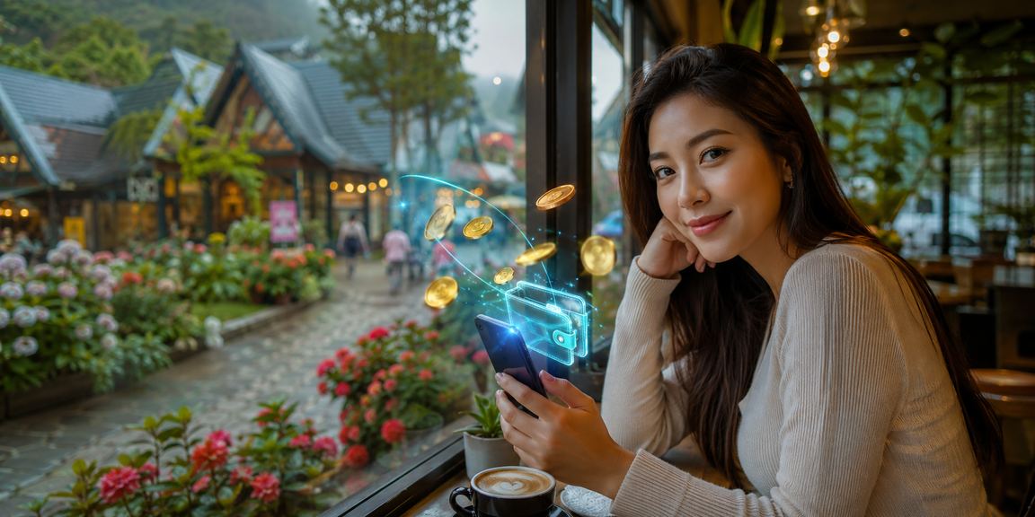 Pengguna Malaysia menyediakan telefon Android untuk memasang aplikasi 997 dan membuat deposit