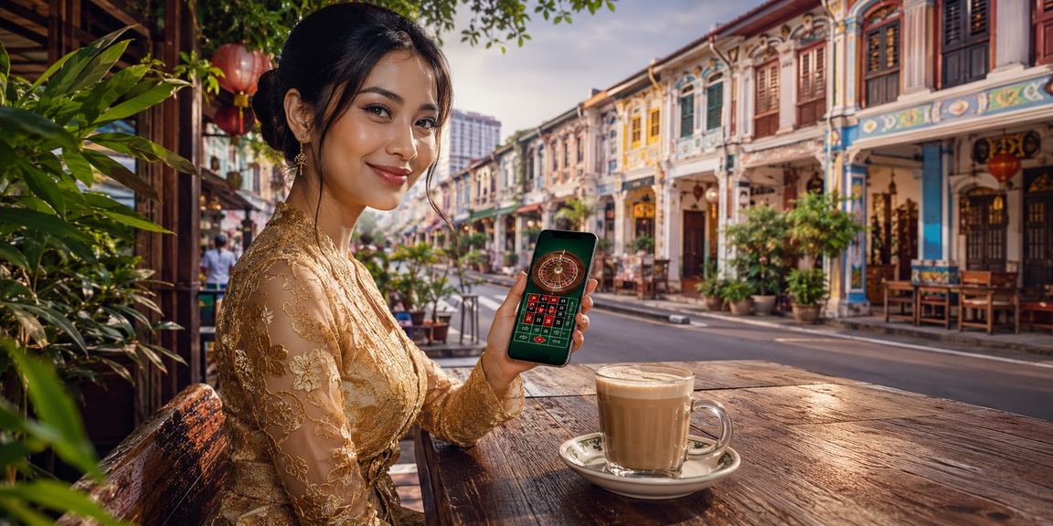 Permainan roulette gaya kasino Penang dengan suasana tradisional